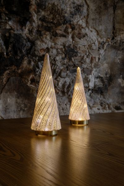 Lumières de Noël | Sapin de verre, rose