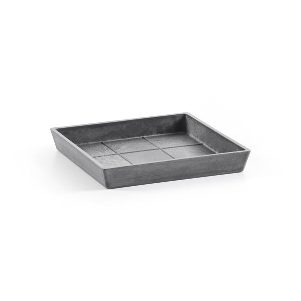Ecopots | Saucer Square L 18 x B 18 cm grey