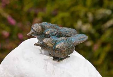 Bronzefigur | Vogelpaar