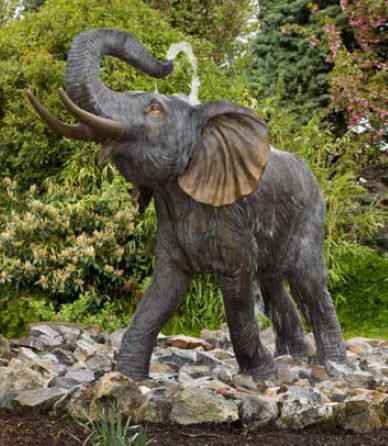 Bronzefigur | Elefant, lebensgross