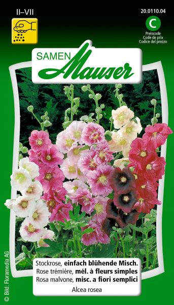 Samen Mauser | Alcea rosea einfache Mischung