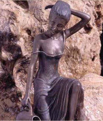 Bronzefigur | Letizia | wasserspeiend