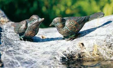 Bronzefigur | Vogelpaar, klein