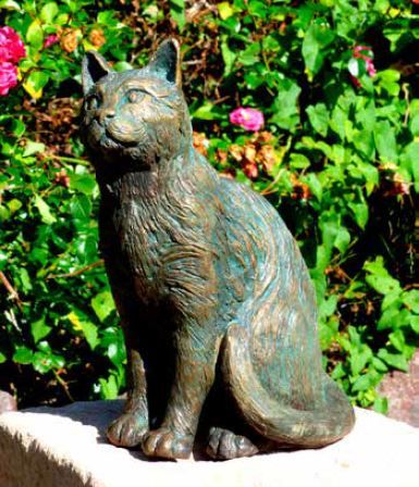 Bronzefigur | Katze, mittelgross